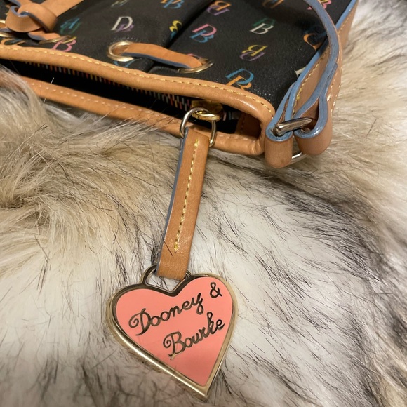 Dooney & Bourke Rainbow Monogram & Zipper Shoulder Bag with Charm - Picture 3 of 11